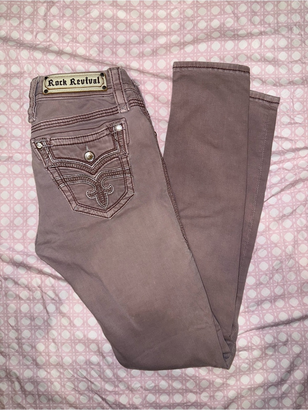 Rock Revival Women's Mauve Skinny Jeans